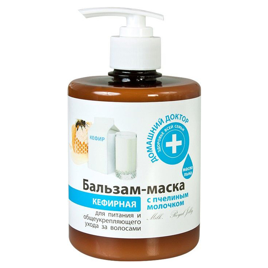 DOMASHNIY DOCTOR ბალზამ-ნიღაბი თმის გაძლიერებისთვის 500 მლ (დამაშნი დოქტორ)