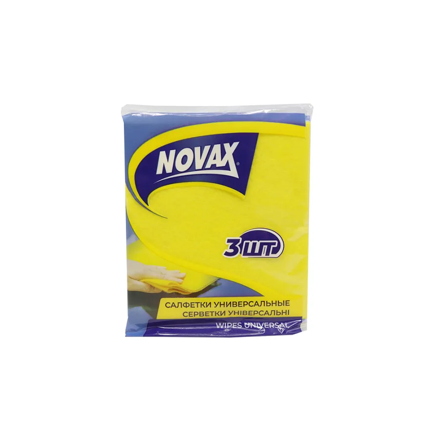 NOVAX უნივერსალური ხელსახოცები 3 ც (ნოვაქსი)