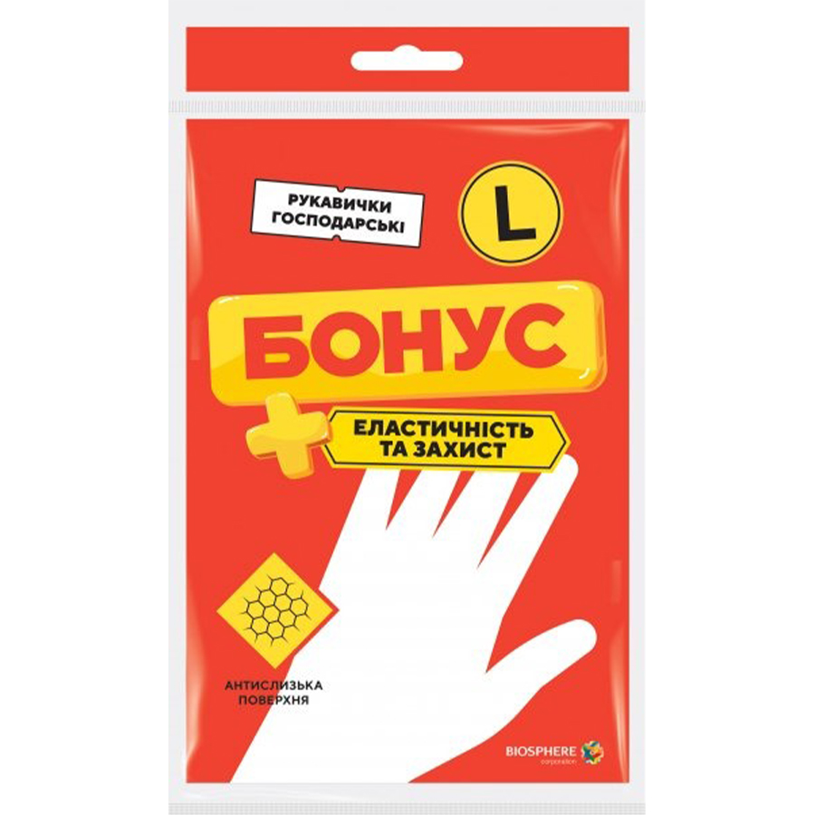 BONUS რეზინის ხელთათმანები L (ბონუსი)
