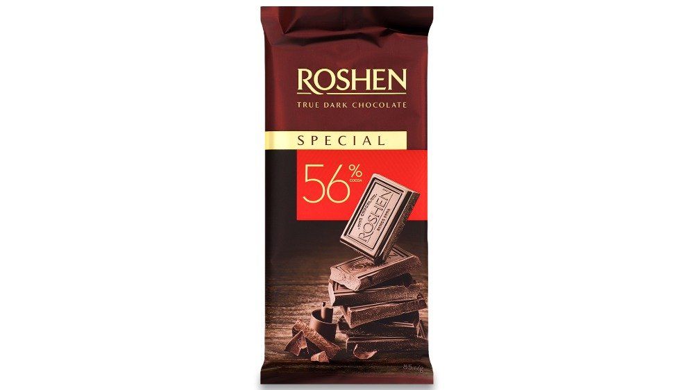 Roshen- შავი შოკოლადი Special 56% 85გ/4823077632563