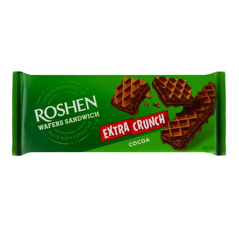 Roshen - ვაფლი Wafers Sandwich Crunch შოკოლადი 142გ
