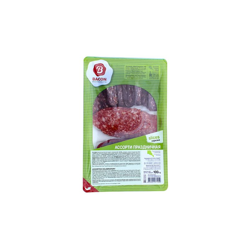 Bacon ძეხვის ასორტი დღესასწაული 100გრ/4850001971450