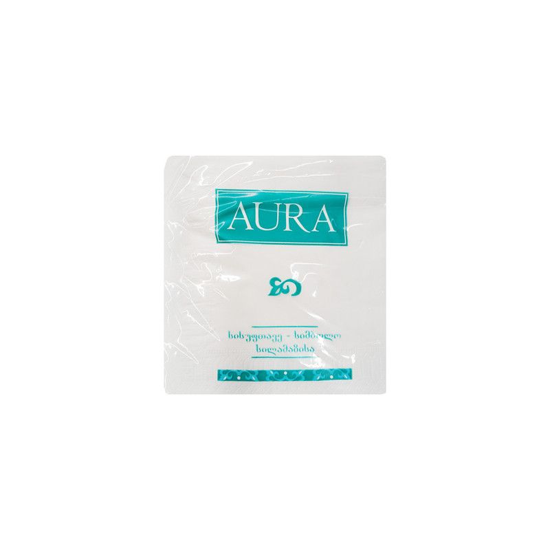 AURA ხელსახოცი წითელი 30X30-20ც/4860004550132