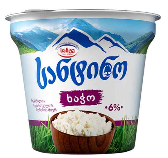 სანტინო ხაჭო 6% 320 გ.