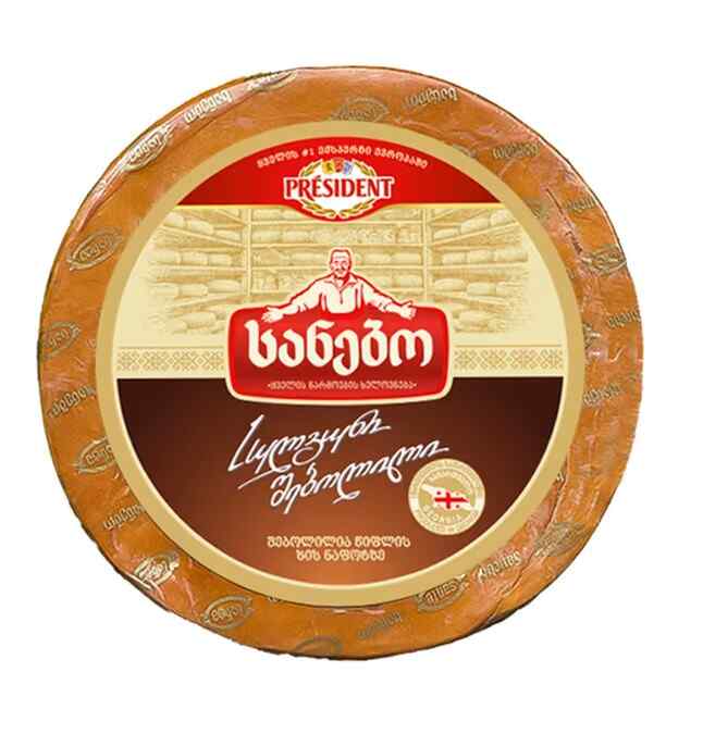 სანებო ყველი სულგუნი შებოლილი 44% 490 გ.