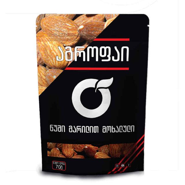 AGROFY ნუში მარილით მოხალული 70გრ/4860108400913