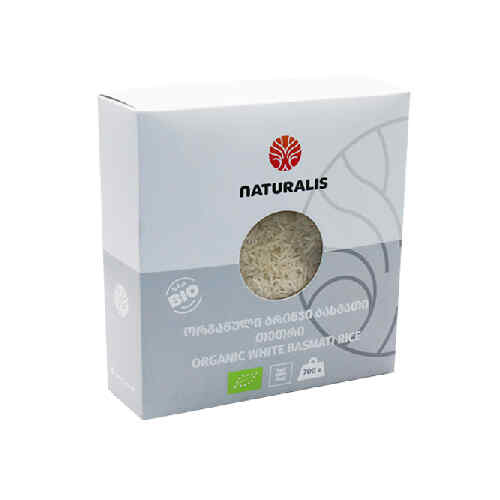 Naturalis- ორგანული ბრინჯი ბასმათი თეთრი 600გრ.
