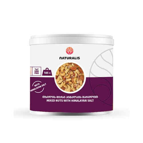 NATURALIS თხილის მიქსი ჰიმალაის მარილით-185გ/4860117380497