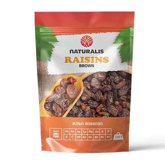Naturalis- რუხი ქიშმიში 130გრ