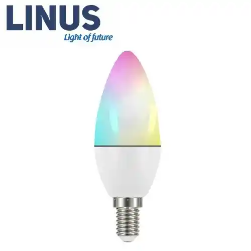 LINUS ნათურა Smart candle Lin74 RGBW BLE+WiFi 5W