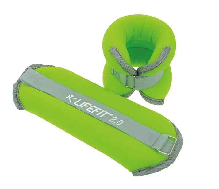 LifeFit- სიმძიმე ხელებისათვის და ფეხებისათვის 2X2KG (green)