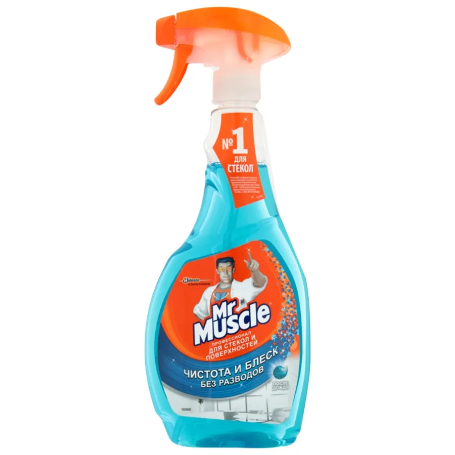 MR.MUSCLE შუშის და ზედაპირის საწმენდი სპრეი 530 მლ (მისტერ მუსკული)