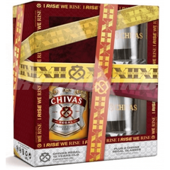 შოტლანდიური ვისკი Chivas Regal 12 წლიანი (სასაჩუქრე. 2 ჭიქით) - 0.7L