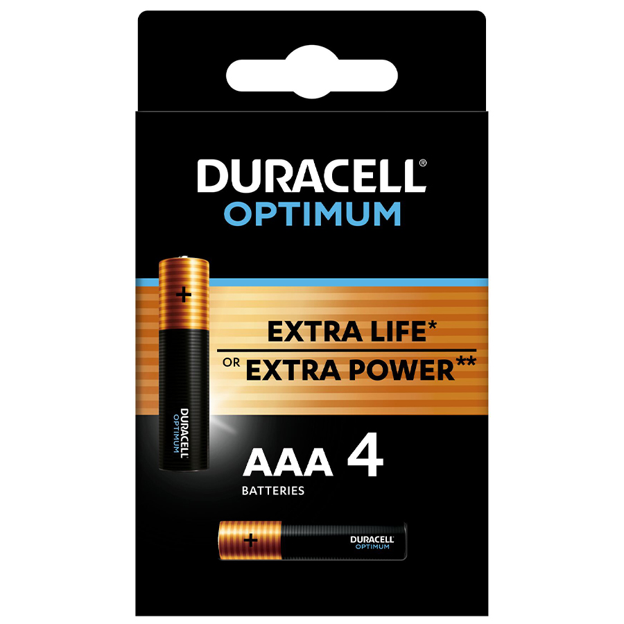 DURACELL Optimum AAA ელემენტი 4 ც (დურასელი)