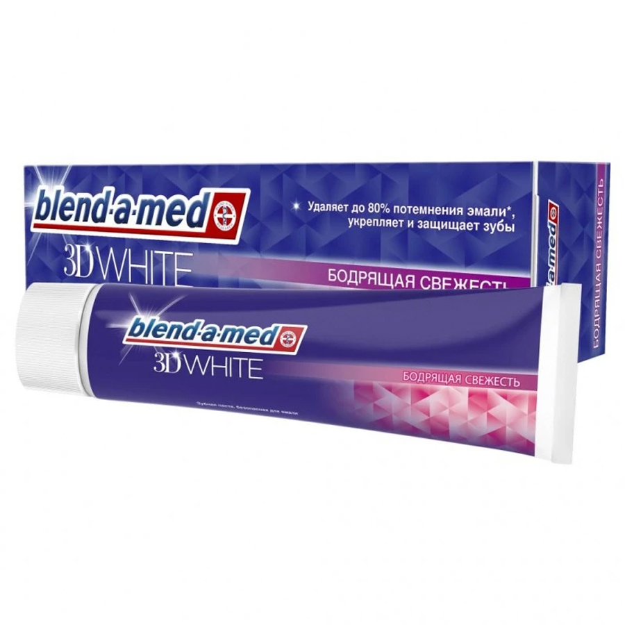 BLEND-A-MED 3D WHITE მათეთრებელი კბილის პასტა 100 მლ (ბლენდ-ა-მედი)