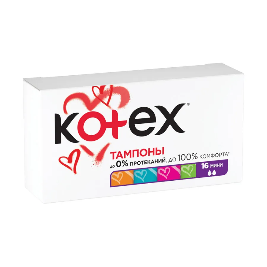 KOTEX mini 2 წვეთიანი ტამპონი 16 ც (კოტექსი)