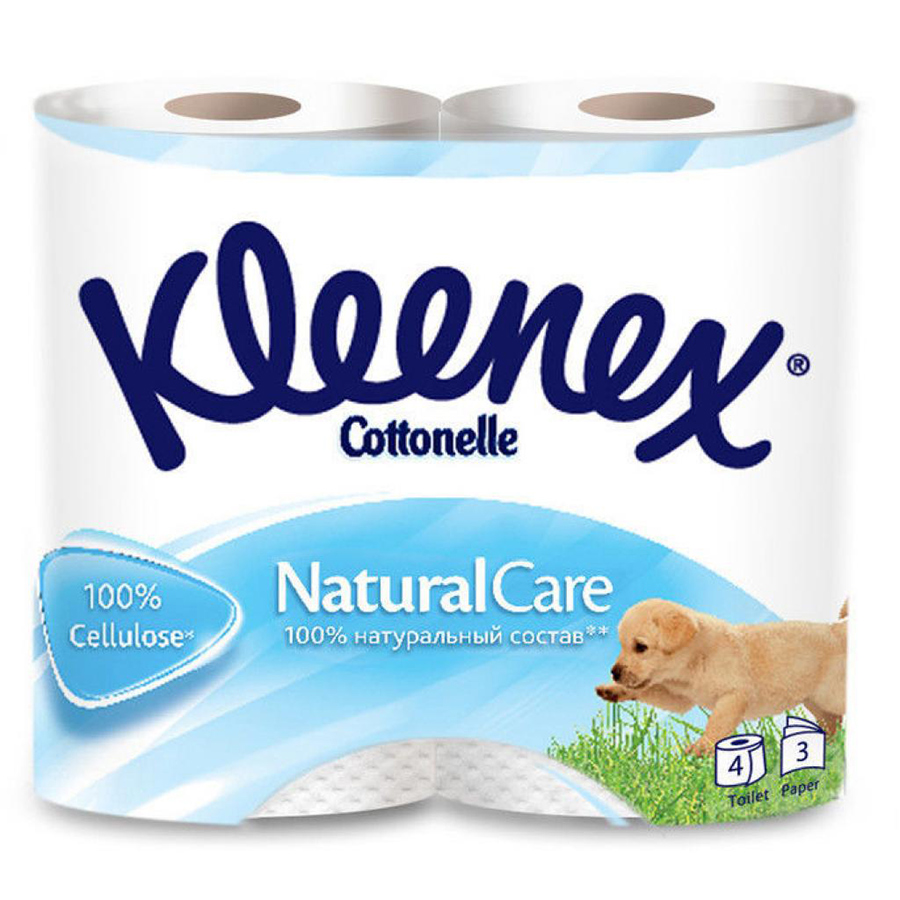 ტუალეტის ქაღალდი თეთრი ბუნებრივი /Kleenex/ 4 ც