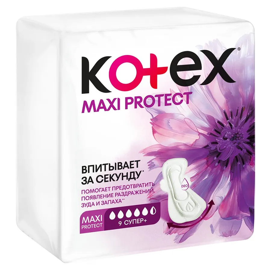 KOTEX ქალის ჰიგიენური საფენი 9 ც (კოტექსი)