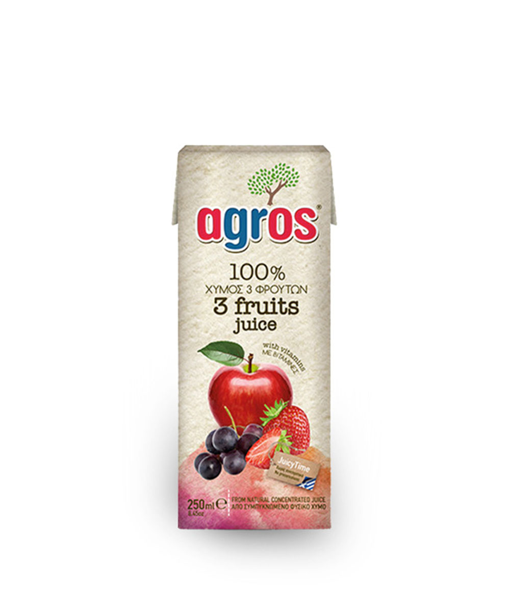AGROS ნატურალური ხილის წვენი 100% 0.25მლ 5202908000181
