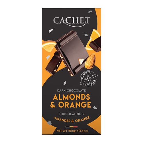 შოკოლადი /Kims Chocolates/ კაშე უნიკალური ბელგიური შავი ფორთოხლით და ნუშით 214519 100 გრ