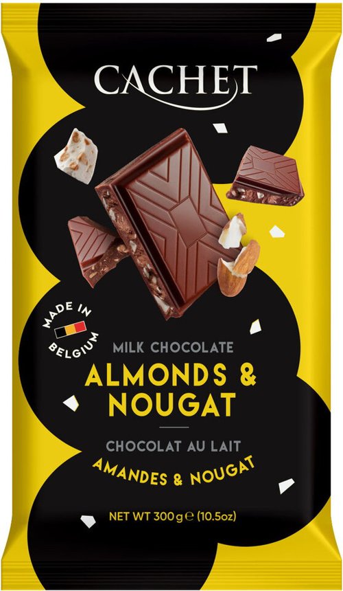 შოკოლადი /Kims Chocolates/ კაშე პრემიუმ ბელგიური ნუშით და ნუგათი / 12*300 გრ
