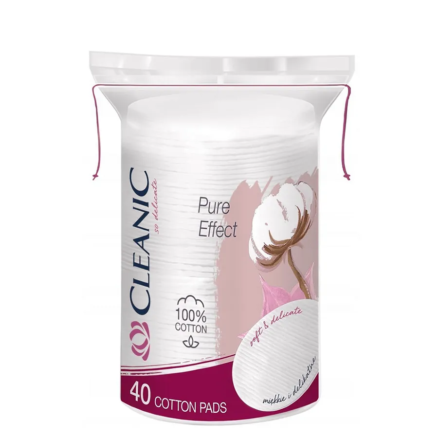CLEANIC Pure Effect ბამბის დისკი ოვალური 40 ც (კლინიკი)