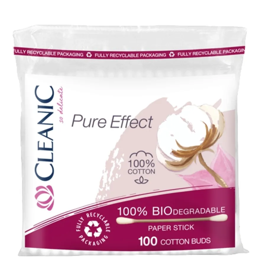 CLEANIC Pure Effect ყურის ჩხირი 100 ც (კლინიკი)