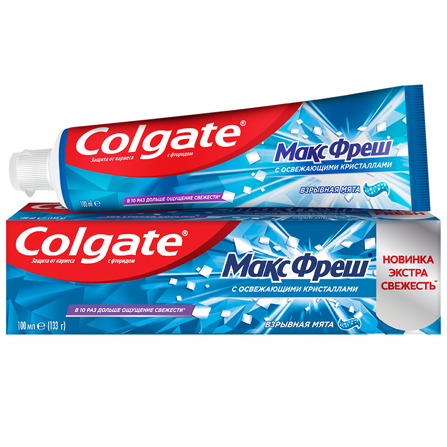 COLGATE - კბილის პასტა ლურჯი 100მლ maxfresh cool mint