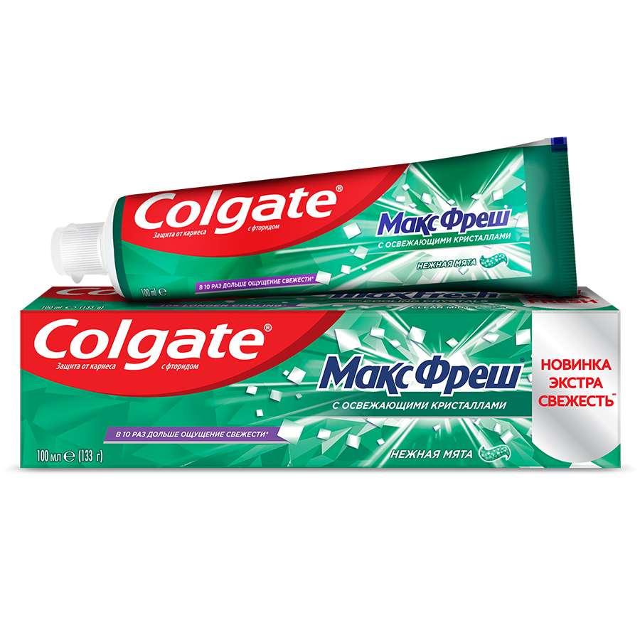 COLGATE MaxFresh Clean Mint მწვანე 100 მლ. კბილის პასტა/5900273133151 1ც