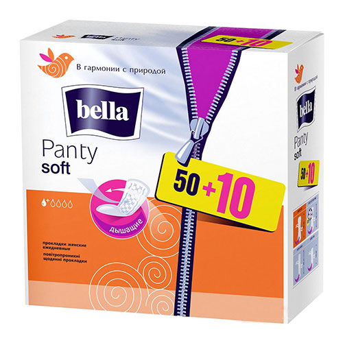 BELLA 1 წვეთიანი ყოველდღიური ჰიგიენური საფენი 60 ც (ბელა)