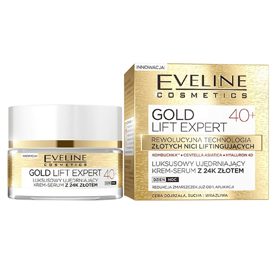 EVELINE Gold Lift Expert 40+ სახის გამამკვრივებელი კრემი-შრატი (ეველაინი)