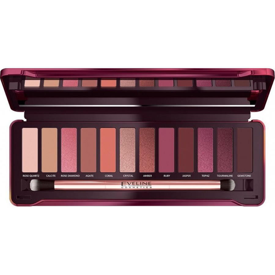 EVELINE RUBY GLAMOUR თვალის ჩრდილის პალიტრა 12 გრ (ეველაინი)
