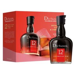 რომი Dictador 12 წლიანი (სასაჩუქრე, 2 ჭიქით) - 0.7L