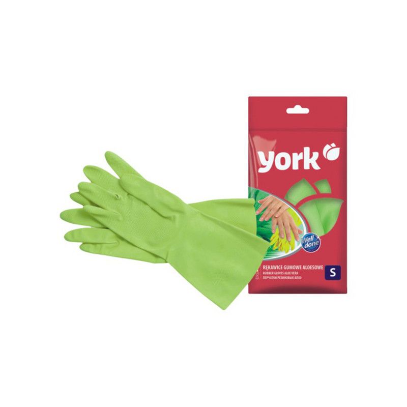 YORK რეზინის ხელთათმანი ალოე ვერა S ზომა-1წყვილი/5903355046974