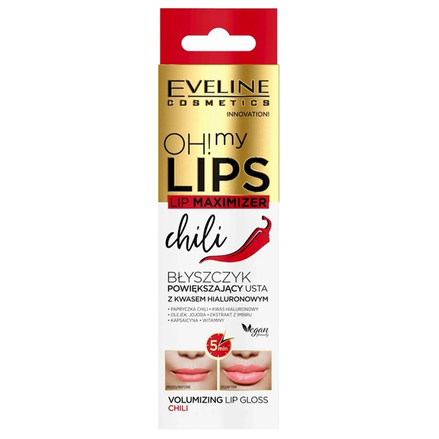EVELINE OH! MY LIPS მბზინავი ტუჩსაცხი მოცულობის გასაზრდელად (ეველაინი)
