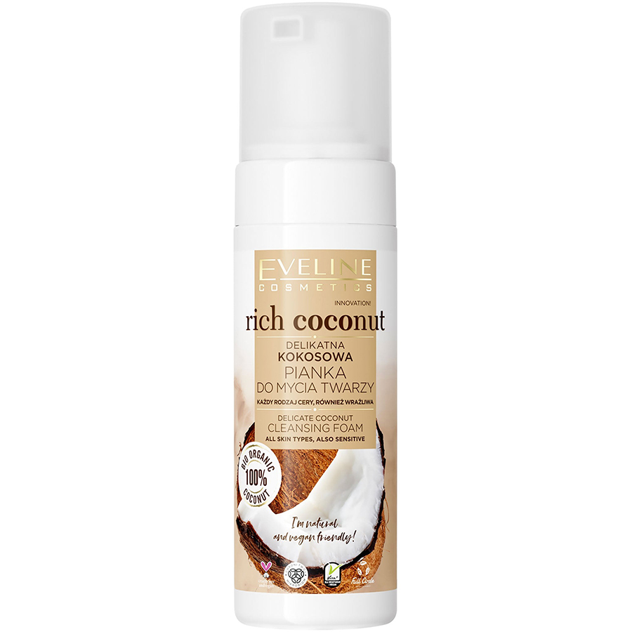 EVELINE RICH COCONUT სახის დასაბანი ქაფი ქოქოსის 150 მლ (ეველაინი)
