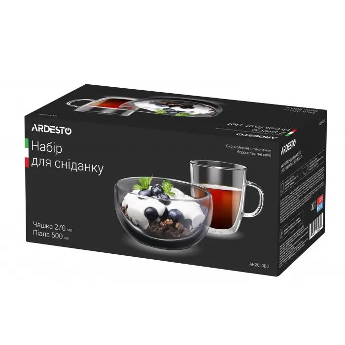 ARDESTO ორკედლიანი ფინჯანი და ჯამი 1ც/684079972729