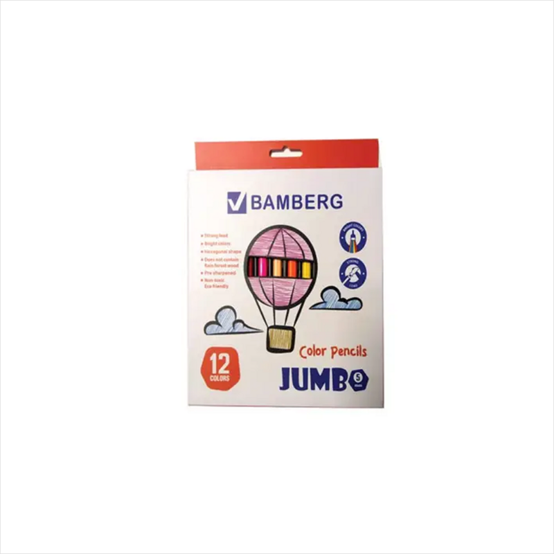ფერადი ფანქარი 12ფ. BAMBERG JUMBO Hexagonal BM49712