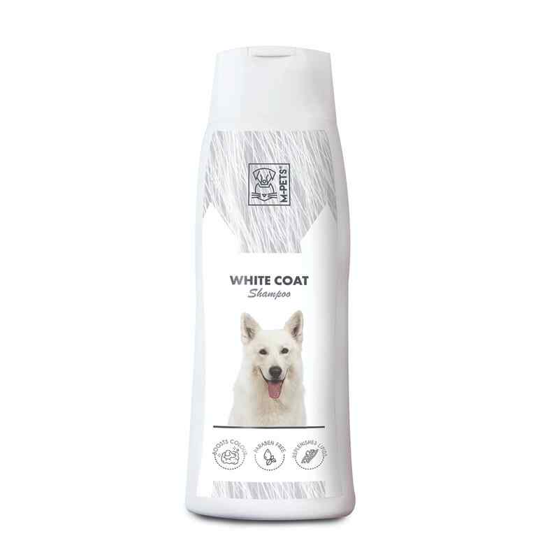 M-PETS შამპუნი თეთრი ბეწვისთვის