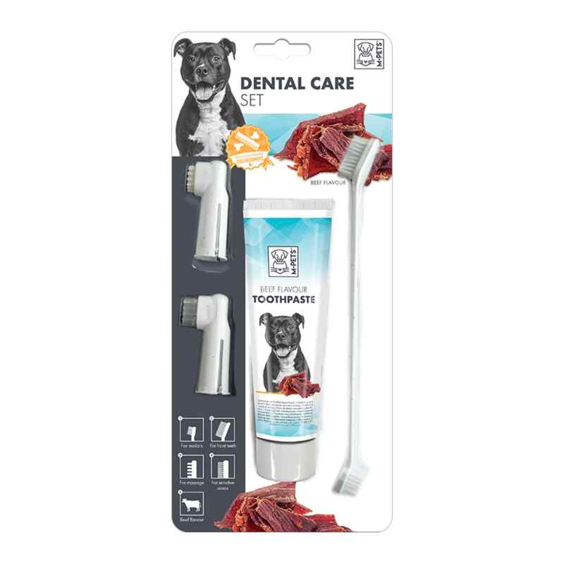 M-PETS პირის ღრუს მოვლის ჰიგიენური ნაკრები - საქონლის ხორცის არომატით