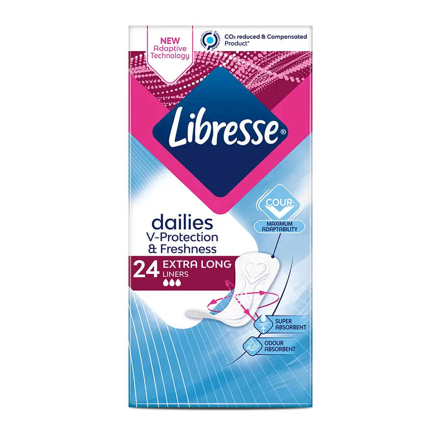 LIBRESSE 3 წვეთიანი ყოველდღიური ჰიგიენური საფენი 24 ც (ლიბრესი)