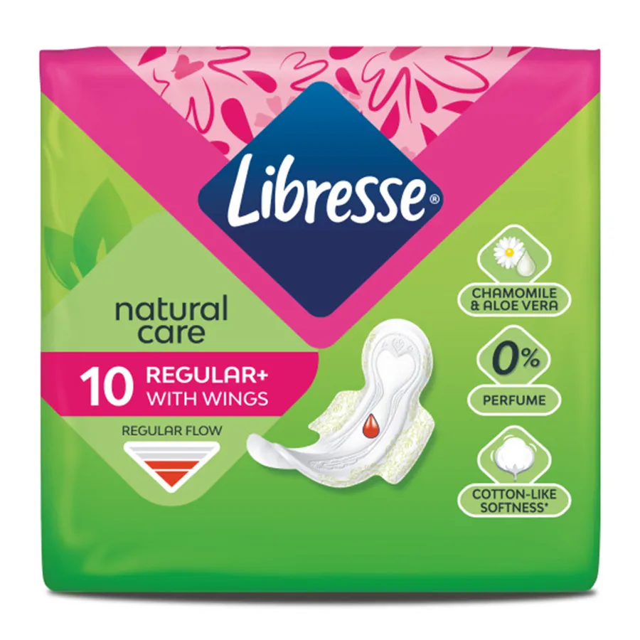 LIBRESSE - ჰიგიენური საფენი, Natural Care Ultra Normal, 4წვ., 10ც