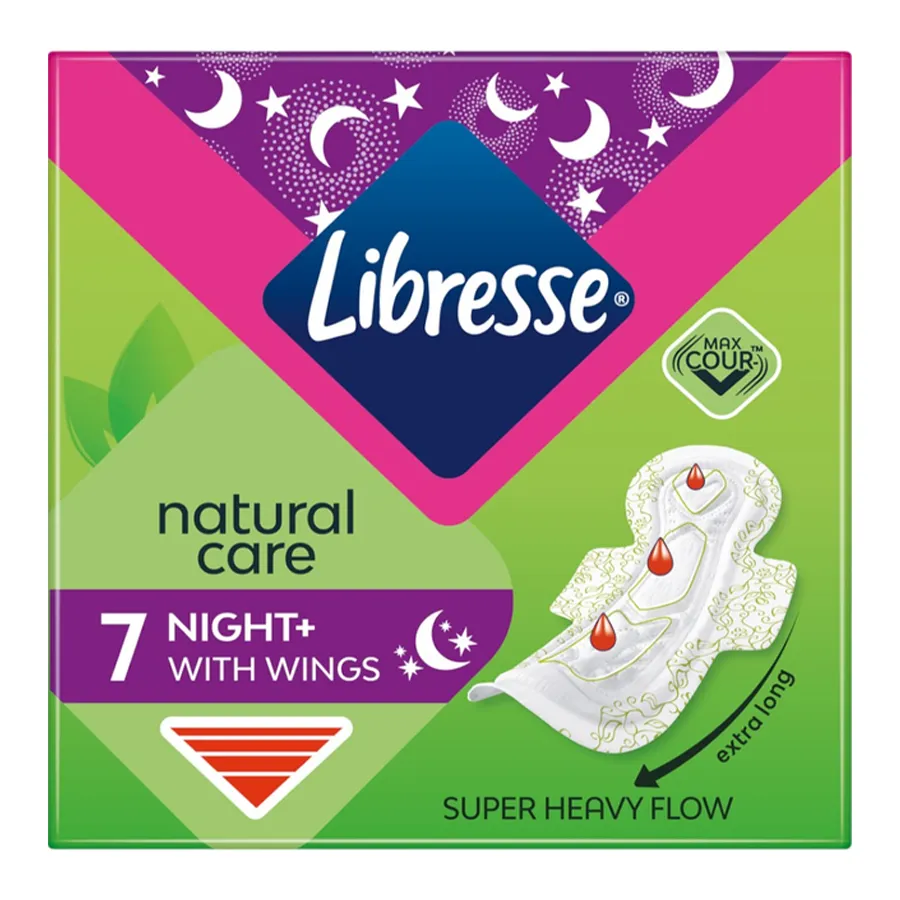 LIBRESSE Natural Care Night საფენი ღამის 7 ც (ლიბრესი)