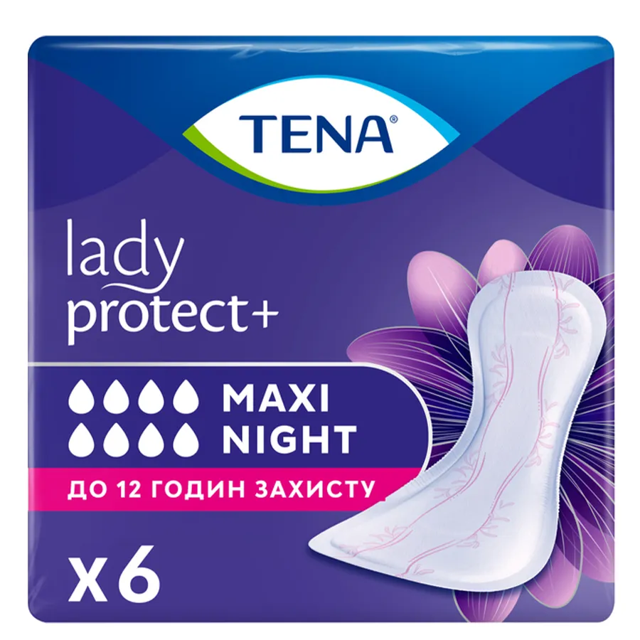 TENA ლეიდი უროლოგიური საფენი მაქსი ღამის 6 ც (ტენა)