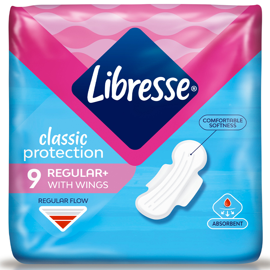 LIBRESSE - ჰიგიენური საფენი, Classic Protection Regular, 9ც