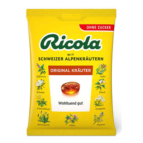 კარამელი უშაქრო /RICOLA/ 75 გრ