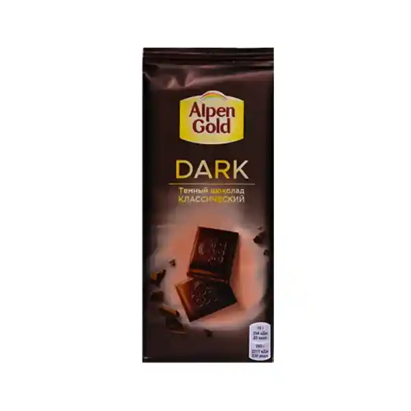 Alpen Gold-შავი შოკოლადის ფილა 100გრ