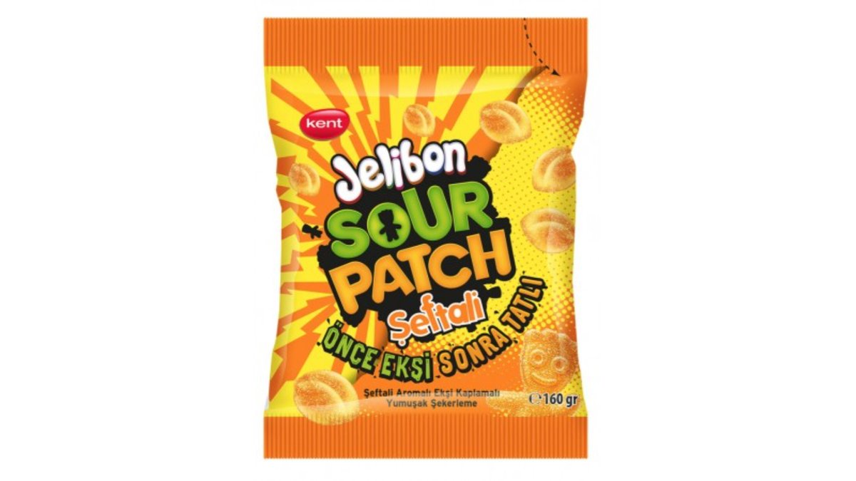 SOUR PATCH / ჟელიბონი ატამი / 160 გრ / ( 10 ც )