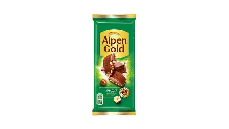 Alpen Gold-შოკოლადის ფილა თხილით 85გ