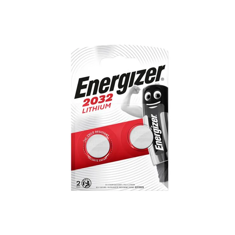 ENERGIZER ლითიუმის ღილაკი CR2032 2 ცალი ბლისტერი (ენერჯაიზერი)